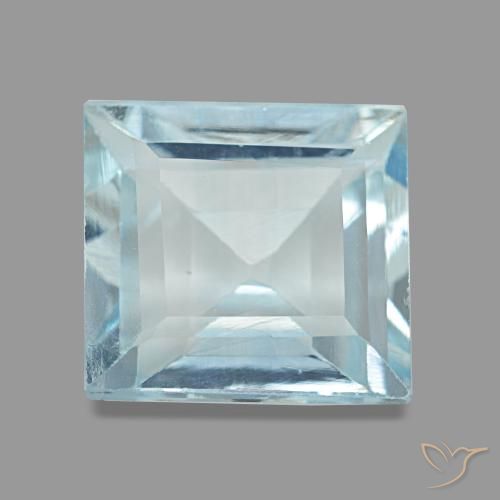 2.27ct 天然 薄いアクアブルー アクアマリン, 四角, VVS, Photo A
