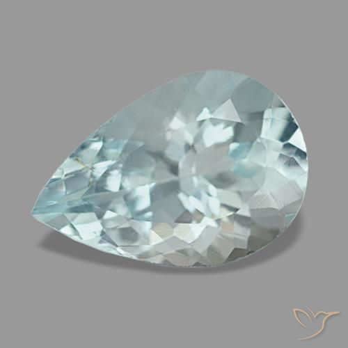 1.64ct ブルー アクアマリン, 洋梨の形, VVS
