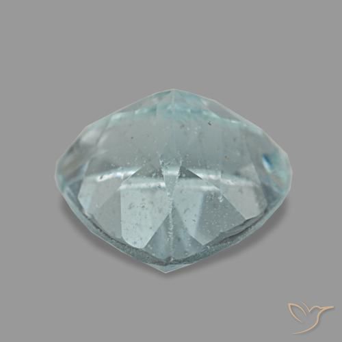 1.15カラットの天然薄いアクアブルーアクアマリン（7.1×7 mm・トリリアント）