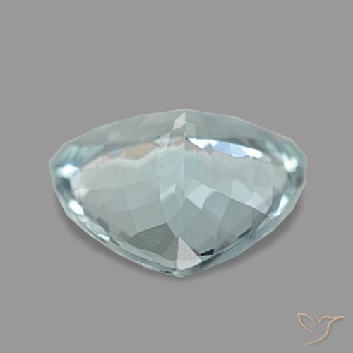 2.17カラットの天然濃いアクアブルーアクアマリン（10.1×9.8 mm・トリリアント）
