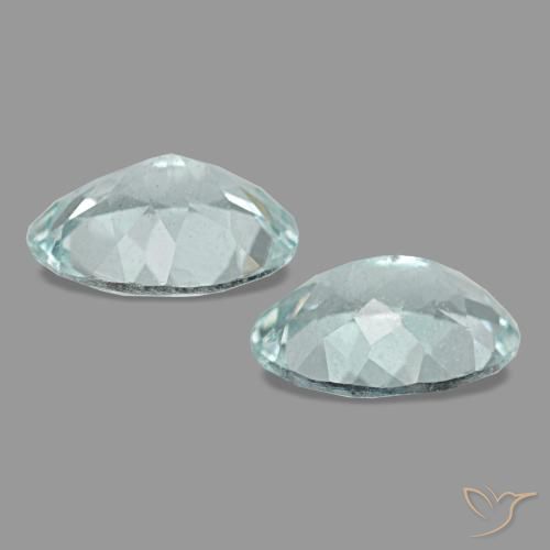 2.00カラットの天然薄いアクアブルーアクアマリン（8.1×6.2 mm・オーバルカット）