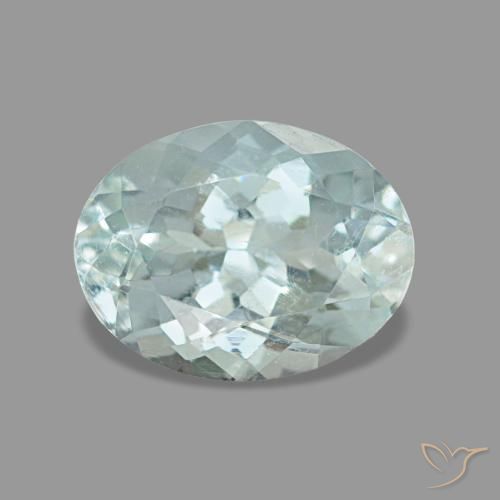 1.17ct 天然 ライトブルー アクアマリン, 楕円形, VS, Photo A