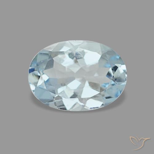 0.60ct ブルー アクアマリン, 楕円形, VVS
