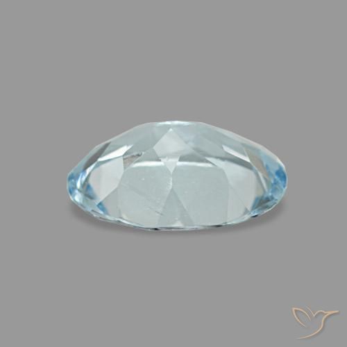 0.60カラットの天然ベイビーブルーアクアマリン（7.1×5.1 mm・オーバルカット）