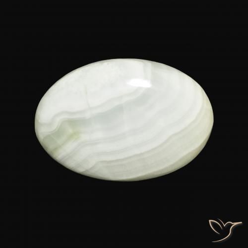 23.44ct 天然 薄いイエローグリーン アラゴナイト, 楕円形, オペーク