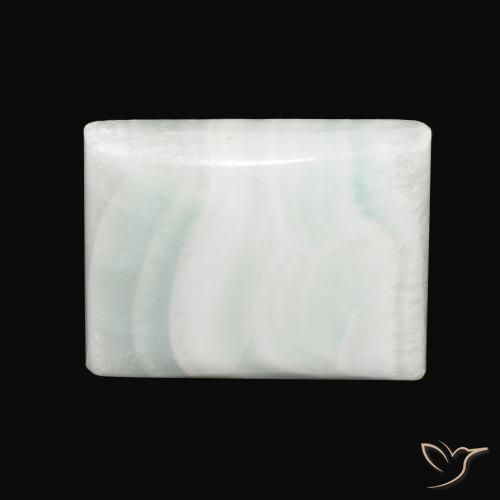 34.11ct 天然 薄いイエローグリーン アラゴナイト, バゲット, オペーク