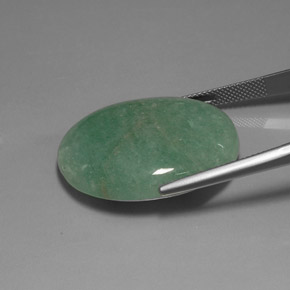 37.18カラットの天然グリーンアベンチュリン（29.3×22.2 mm・オーバルカット）