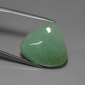 21.21カラットの天然グリーンアベンチュリン（22.3×20.2 mm・洋梨の形）