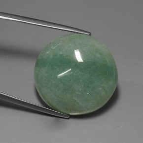 33.76カラットの天然グリーンアベンチュリン（23.6×22.9 mm・オーバルカット）