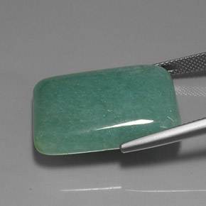 30.87カラットの天然グリーンアベンチュリン、バゲット、オペーク