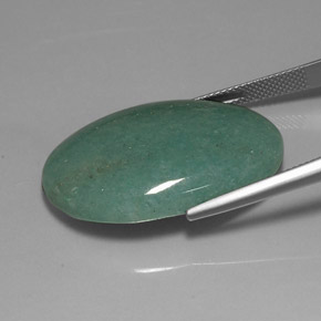 34.41カラットの天然グリーンアベンチュリン（31.2×20.2 mm・オーバルカット）