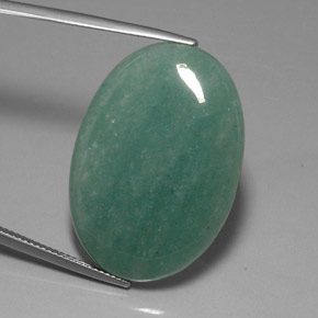 33.55カラットの天然グリーンアベンチュリン（31.7×22 mm・オーバルカット）