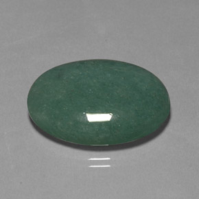 34.41カラットの天然グリーンアベンチュリン（30.4×21.8 mm・オーバルカット）