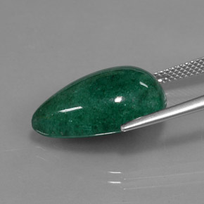 11.45カラットの天然グリーンアベンチュリン（19.4×12 mm・洋梨の形）