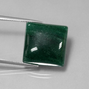 17.44カラットの天然グリーンアベンチュリン（16.3×16 mm・四角）