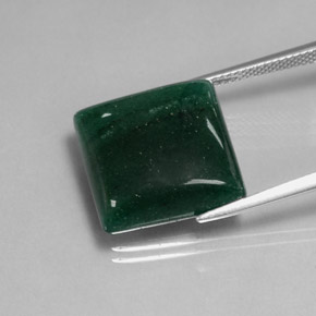 17.44カラットの天然グリーンアベンチュリン（16.3×16 mm・四角）