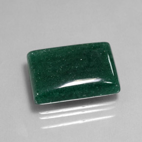 20.33カラットの天然グリーンアベンチュリン（21.1×14.5 mm・バゲット）