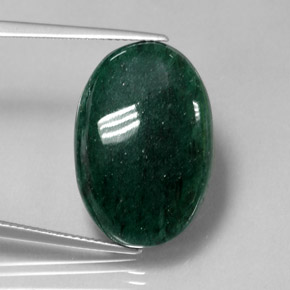 19.10カラットの天然グリーンアベンチュリン（23.6×16.1 mm・オーバルカット）