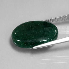 19.10カラットの天然グリーンアベンチュリン（23.6×16.1 mm・オーバルカット）