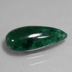 10.46カラットの天然グリーンアベンチュリン（23.4×10.1 mm・洋梨の形）