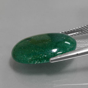 9.17カラットの天然グリーンアベンチュリン（18.3×14 mm・オーバルカット）