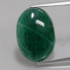 10.36カラットの天然グリーンアベンチュリン（18.4×13.3 mm・オーバルカット）