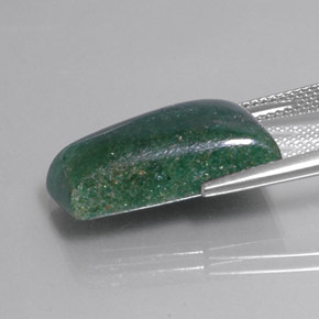 14.62カラットの天然グリーンアベンチュリン（20.2×13.8 mm・ファンシーシェイプ）