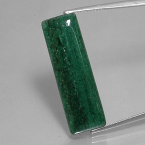 16.88カラットの天然グリーンアベンチュリン（31.3×9.9 mm・バゲット）