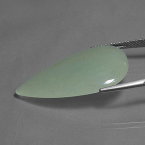 23.01カラットの天然鮮やかなグリーンアベンチュリン（34.1×21.9 mm・洋梨の形）