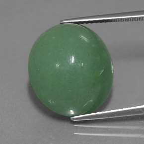 17.82カラットの天然グリーンアベンチュリン（17.2×15.4 mm・オーバルカット）