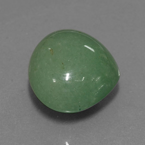 21.35カラットの天然グリーンアベンチュリン（18.6×16.3 mm・洋梨の形）