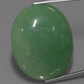 22.77カラットの天然グリーンアベンチュリン（22.7×18.6 mm・オーバルカット）