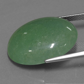 22.77カラットの天然グリーンアベンチュリン（22.7×18.6 mm・オーバルカット）