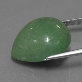 31.37カラットの天然グリーンアベンチュリン（21.2×19.8 mm・洋梨の形）