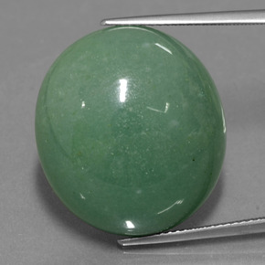 40.33カラットの天然グリーンアベンチュリン（23.1×20.8 mm・オーバルカット）