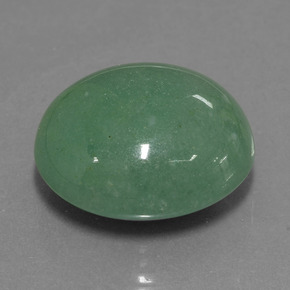 40.33カラットの天然グリーンアベンチュリン（23.1×20.8 mm・オーバルカット）