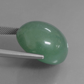 47.19カラットの天然グリーンアベンチュリン（23.3×20.5 mm・オーバルカット）