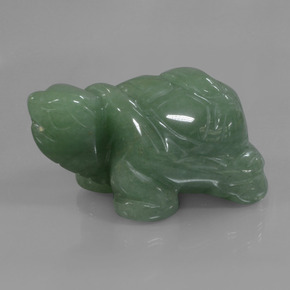 306.71カラットの天然グリーンアベンチュリン、ファンシーシェイプ、オペーク