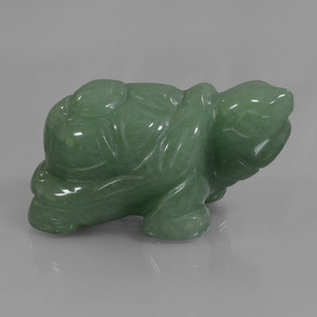 306.71カラットの天然グリーンアベンチュリン、ファンシーシェイプ、オペーク