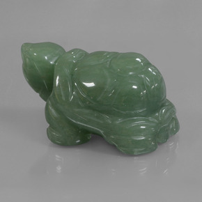 306.71カラットの天然グリーンアベンチュリン、ファンシーシェイプ、オペーク