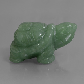292.50カラットの天然グリーンアベンチュリン（51.2×34.9 mm・ファンシーシェイプ）