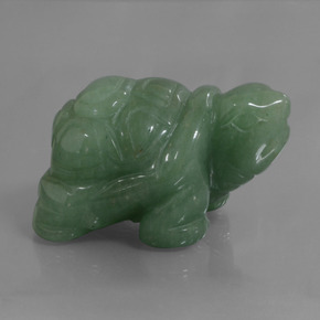325.36カラットの天然グリーンアベンチュリン（50.7×33.6 mm・ファンシーシェイプ）