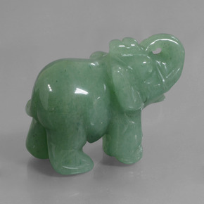 268.27カラットの天然グリーンアベンチュリン（50.9×24.8 mm・ファンシーシェイプ）