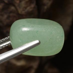 10.91カラットの天然グリーンアベンチュリン（13.8×8.7 mm・ファンシーシェイプ）