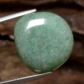 19.06カラットの天然グリーンアベンチュリン（17.2×16.1 mm・ファンシーシェイプ）