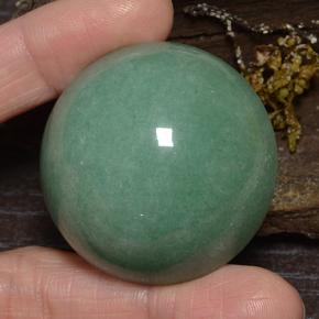 186.28カラットの天然グリーンアベンチュリン（39.08 mm・ラウンドカット）
