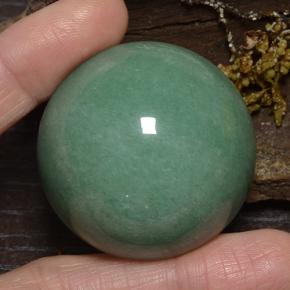 186.28カラットの天然グリーンアベンチュリン（39.08 mm・ラウンドカット）