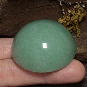 186.28カラットの天然グリーンアベンチュリン（39.08 mm・ラウンドカット）