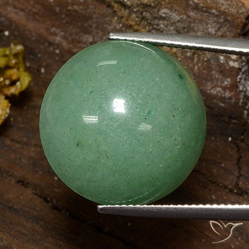 25.70ct 天然 薄いモスグリーン アベンチュリン, ラウンド, オペーク