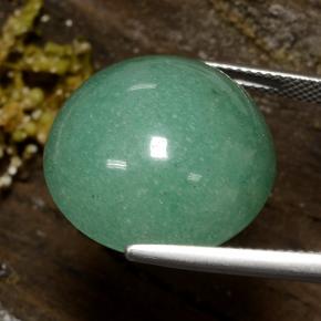 26.90カラットの天然ミディアム薄いグリーンアベンチュリン（20.02 mm・ラウンドカット）